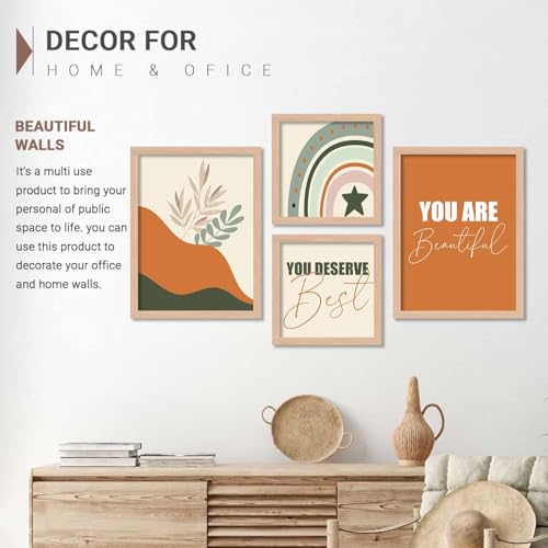 Image of kotart Modern Wall Art Framed Painting for Wall Decoration - Wall Paintings for Living Room, Bedroom - Wall Decor /Room Decor Set of 4 (Art 1, Big (13x17 or 13x13 inch))