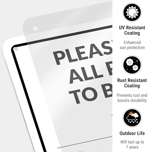 Image of Package Delivery Sign, Delivery Instructions Deliver All Package to Back Door Left Arrow Sign, 10x7 Inches, Rust Free .040 Aluminum, Fade Resistant, Made in USA