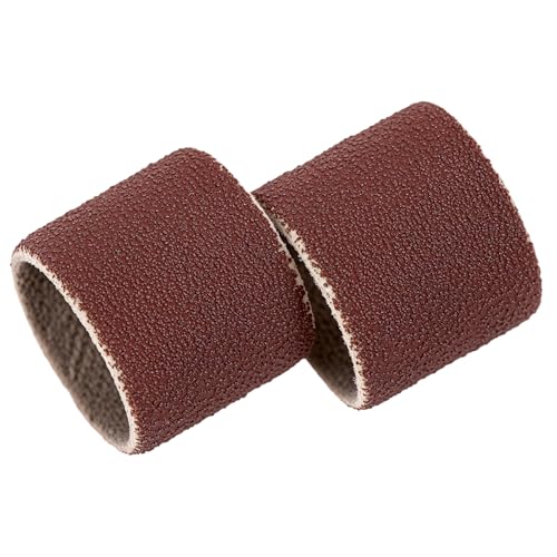 QWORK® 132 Stück Schleifhülse Satz, 120 Schleifbändern in verschiedenen Größen und 12 Schleifwalzen, Kompatibel mit Dremel Drehwerkzeug