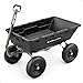 Gorilla Carts GOR10-16 Super Heavy Duty Poly Dump Cart, 1,500-pound Capacity, Black