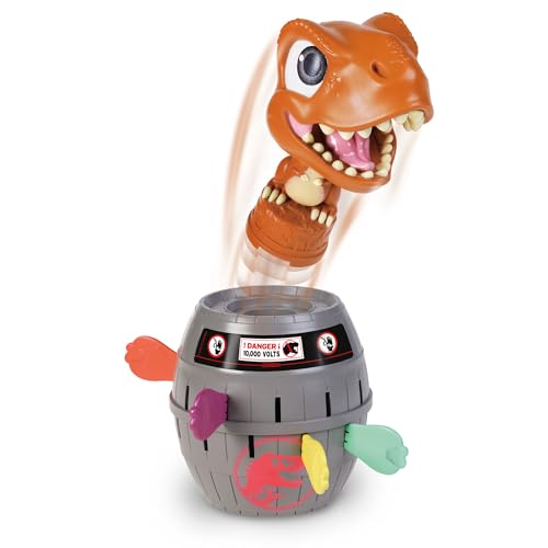 Image of TOMY Pop Up T-Rex Board Game - Dinosaur Action Game - 2-4 Players | Officially Licensed Jurassic World Game, Easy to Play Preschool Games, Family Game Night, Dinosaur Games, Ages 4 Years+