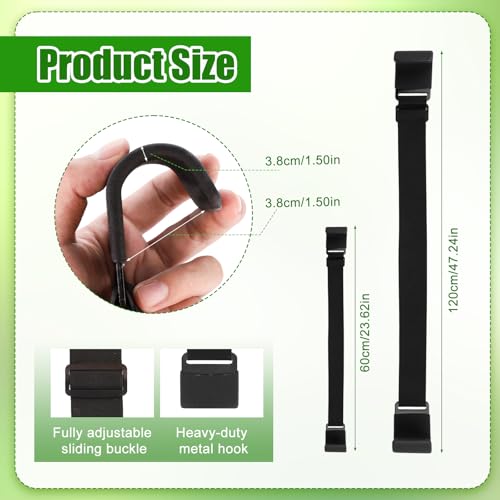 lasuroa Mülltonnenschloss für Tiere, Winddicht Metall-Doppelkralle Mülltonnengurt Verstellbar & Elastisch Mülltonnenschloss Mülltonnendeckel Gurt für Outdoor Waschbär Verhindert Umkippen