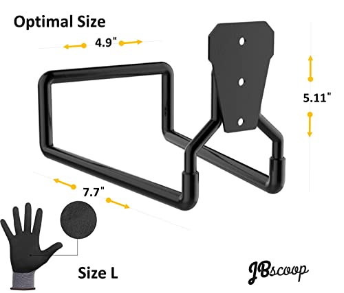 JBscoop Garden Hose Holder - Heavy Duty Hose Hanger, Wall Mounted Water Hose Holder for Outdoor/Indoor Use in Yard, Metal Durable Hose Hooks, Ideal for Water Hose Storage
