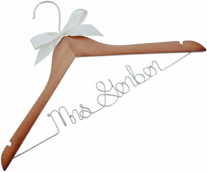 Bridal Hanger, Wedding Hangers, Personalized Bride Mrs Hanger