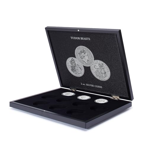 Estuche de monedas para guardar 10 platas Tudor de 2 oz