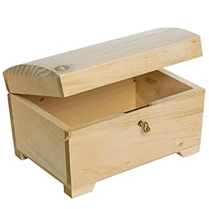 Creative Deco Grote Afsluitbare Doos Houten Sieraad | 20 x 14,5 x 11,7 cm | met Deksel | Groot Slot Schatkistje met…