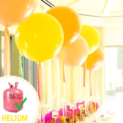 Image of PartyWoo Yellow Balloons 4pcs 36 Inch Yellow Latex Helium Balloons for Birthday Baby Shower Graduation Sunflower Anniversary Engagement Bee Hawaiian Beach Lemon Theme Party Decorations Yellow-Y55
