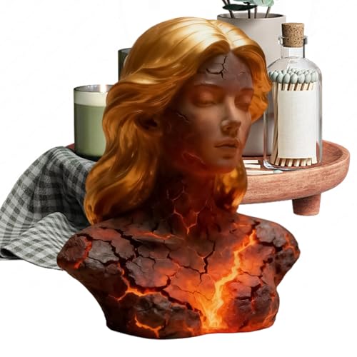 Sculpture de Vierge Feu 3D lampe d'art pour illuminer le salon et le bureau