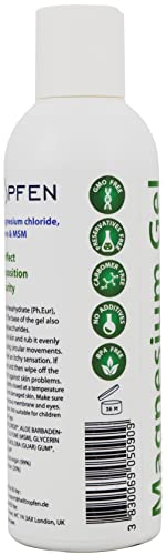 Magnesium Gel With Aloe Vera & Msm | 6.76 Oz - 200 Ml | Pure Magnesium Chloride | Organic Aloe Vera | Heiltropfen® #TOP3