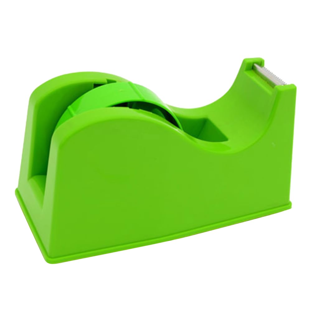 Dispenser per Nastro Adesivo da Scrivania Taglierina, Porta Nastro Antiscivolo Base Appesantita, Macchina per Taglio Rapido di Carta Adesiva, per Ufficio e Colore Casuale