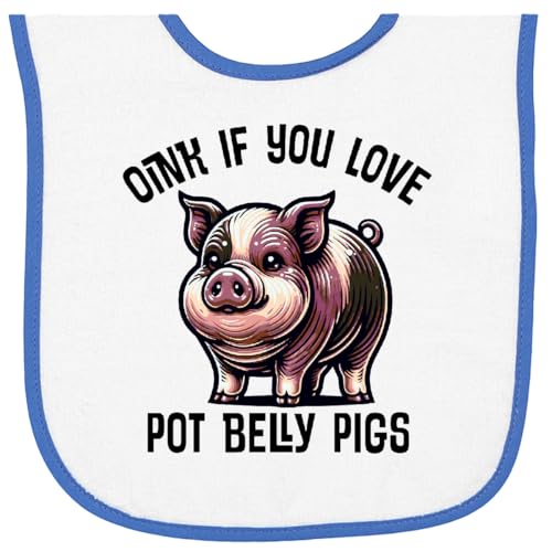 inktastic Oink If You Love Pot Bellied Pigs Baby Terry Cloth Bib
