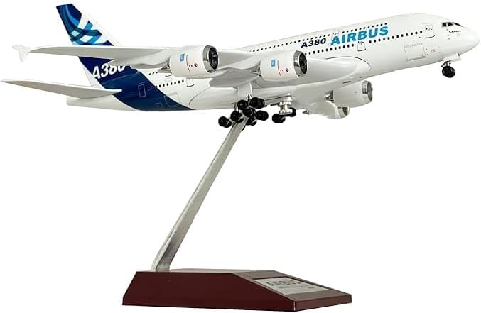 1/250 Scale A380 Model Airplane with Stable Stand and Metal Wheels
