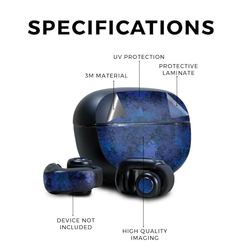 Image of Skin Compatible with Bose Ultra Open Earbuds - Blue Ice - Premium 3M Vinyl Protective Wrap Decal Cover - Easy to Apply | Crafted in The USA by MightySkins