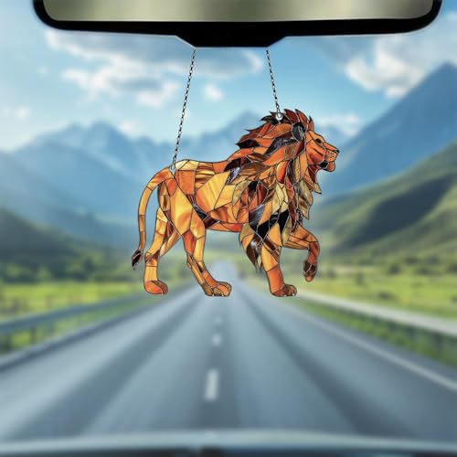 Image of Lion Acrylic Ornament Gift for Lion Lovers Christmas Wall Decor