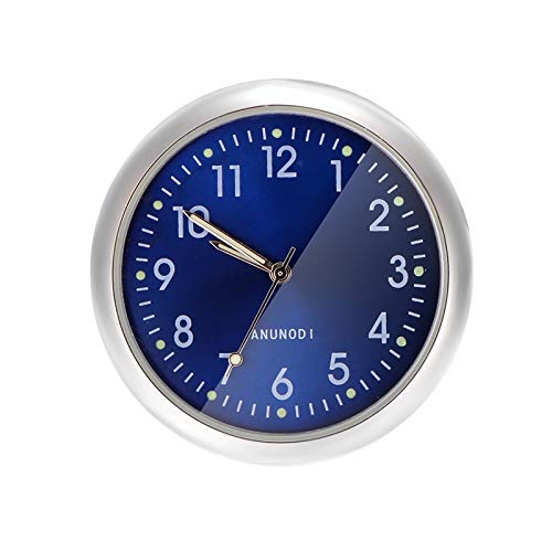 LKHF Horloge de tableau de bord de voiture - À clipser sur grille d'aération - Mini horloge phosphorescente - Décoration parfaite pour bateau, vélo, voiture, décoration de la maison - Bleu Cover
