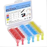 50PCS Nylon Spade Quick Disconnect Connectors Kit 22-10 AWG Male and Female Electrical Wire Connectors Kit Electrical Insulated Wire Crimp Cold-Pressed Terminals for Automotive,Electronics