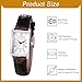 Imagen de OIDEA Relojes Rectangular Analógico Mujer: Reloj de Pulsera Cuarzo para Señora Pequeño Clásico Vintage Escala de Números Romanos Correa de Cuero Marrón