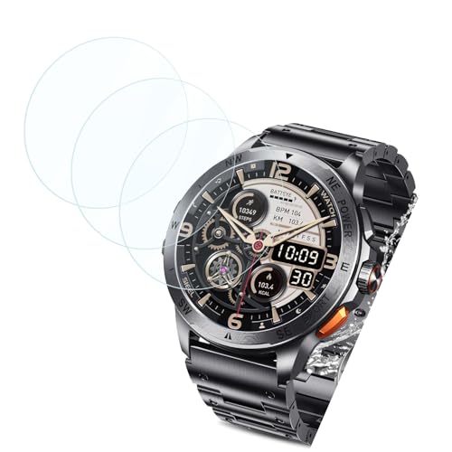 Évitez les rayures sur votre montre AK77 avec ce lot de 3 verres trempés 1,4" HD