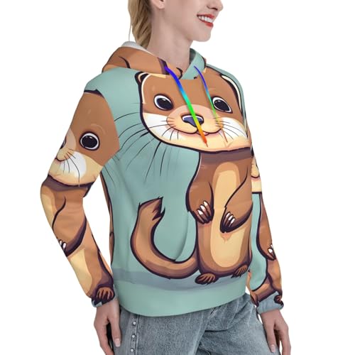 Sweat à capuche loutre EdWal le pull imprimé qui apporte douceur et sourire - 3