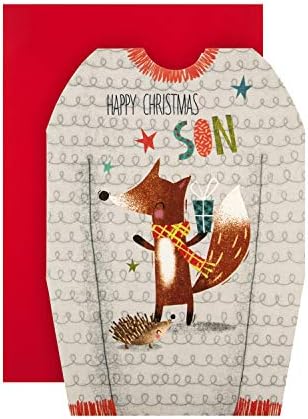 Hallmark Christmas Card for Son - Contemporary Festive Jumper Design