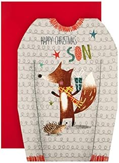 Hallmark Christmas Card for Son - Contemporary Festive Jumper Design