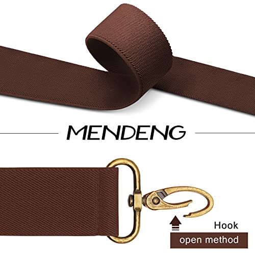 Image of MENDENG Suspenders for Men Heavy Duty Swivel Hooks Retro X-Back Adjustable Brace