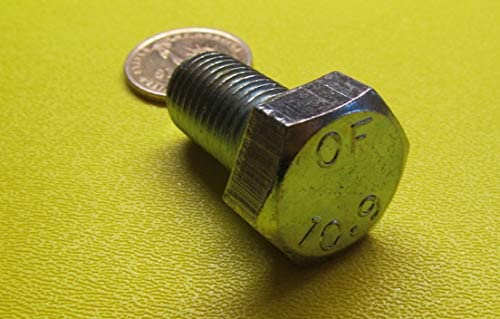 Class 10.9 Zinc Steel Hex Bolts FT M16 x 2 mm x 30 mm Long 10 pcs