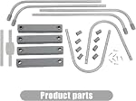 YUEWO 36” 2-Step Steel Frame Above Ground Swimming Pool Ladder with Non-Slip Plastic Steps for Entry and Exit System Swim Pools