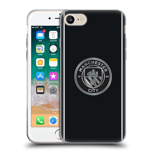 Head Case Designs Officially Licensed Manchester City Man City FC Away 2025/26 Badge Kit Gel Case [Military Grade] Compatible with Apple iPhone 7/8 / SE 2020 & 2022 and Compatible with MagSafe