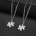 2PCS Friends Necklaces for 2 - Side by Side Or Miles Apart BFF Friendship Matching Puzzle Necklace Set Long Distance Friendship Gifts for Women