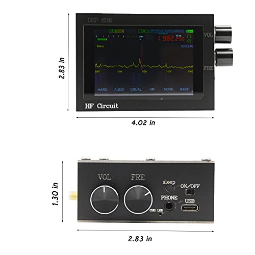 1.10D Malachite Sdr Radio Receiver 50Khz-2Ghz, 3.5" Malachite Dsp Sdr Receiver,Am/Lsb/Nfm/Wfm Full Band Radio,Aluminum Alloy ，Two Speaker(Upgrade) (1.10D) #TOP4