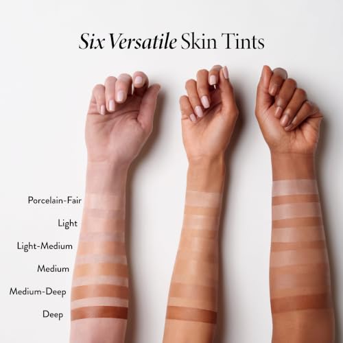 Image of LAURA GELLER NEW YORK Quench-n-Tint Hydrating Tinted Moisturizer - Medium /Deep - Sheer to Light Buildable Coverage - Natural Glow Finish Foundation - Lightweight Formula with Hyaluronic Acid
