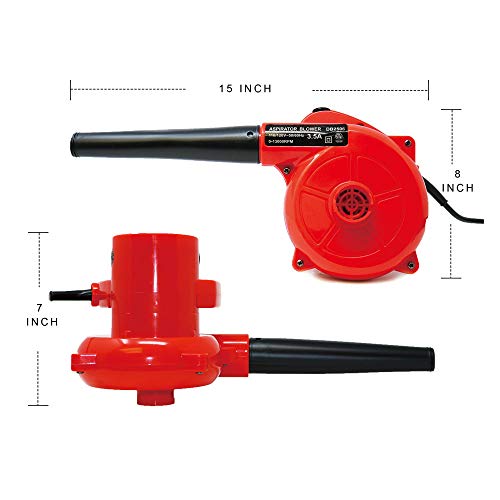 Toolman Corded Electric Compact Leaf Blower Sweeper Vacuum Cleaner 5.0A 6 Speed 13000RPM DB2506 - Thumbnail 3