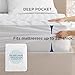 Bedsure Queen Mattress Pad, Waterproof Mattress Protector with Deep Pocket up to 22 Inches, Quilted Mattress Cover Noiseless Soft Breathable, White