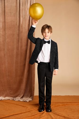 Grace Karin CL2605A24-03_12Y@#HLFYLD Boys Velvet Blazers Slim Fit Suit Jacket Formal Blazer thumb #4