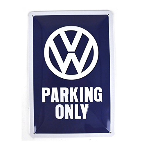 Nostalgic-Art Plaque Vintage Volkswagen – VW Parking Only – Idée de Cadeau pour Les Fans de VW, en métal, Design Retro pour la décoration, 20 x 30 cm