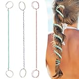 FVOLREM Sport Hair Ties for Women, Elastic for Braided Ponytai Hair Ties, Perfect for Swimming, Sports, Riding, and Workouts (3 Pcs Multicolor 26')