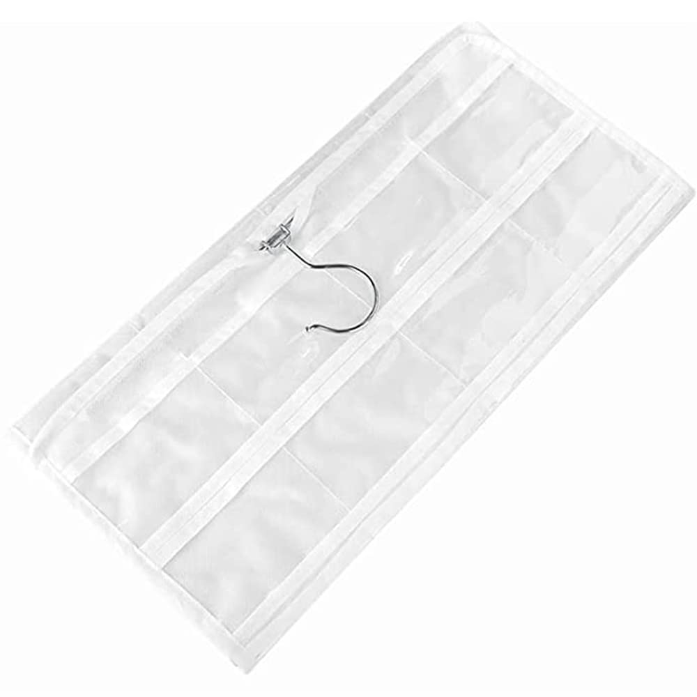 Hängender Schmuck-Organizer Mit 84 Taschen & 6 Haken – Doppelseitig, Transparent, Für Ohrringe, Ketten & Mehr