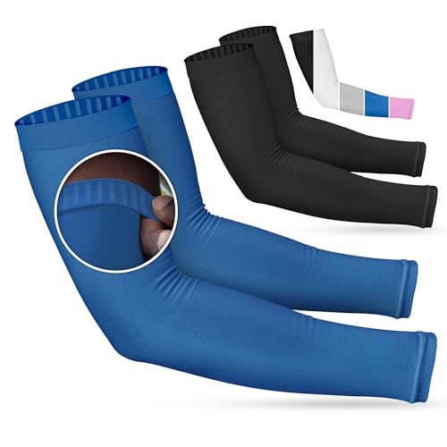 Image of SportsTrail Cooling Arm Sleeves for Men & Women - Breathable, UV Sun Protection, Sports Arm Sleeves for Women, Men & Youth