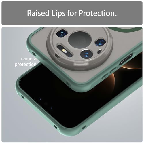 Image of Compatible with Huawei Mate 80 Pro Max Case Cover,Compatible with MagSafe,Anti-Fall,Compatible with Huawei Mate 80 Pro Max 5G SGT-AL10 Cell Protective Phone Case Green