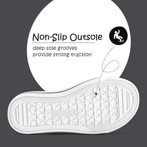 Image of K KomForme Toddler Shoes, Hook & Loop Canvas Sneakers for Boys and Girls | Slip-on, Lightweight, Comfortable