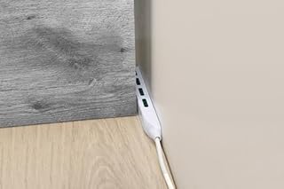 FANTON 47404 Multipresa SLIM 1,5 metri, 4 prese bipasso con spina grande CLOCK utile per posti stretti, dietro a mobili e comodini