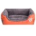 PENVEAT S-3XL Camas para Perros Paw Pattren Sofá para Mascotas Fondo Impermeable Suave vellón Estera cálida Nido Gato Cama Casa Tienda de Mascotas Dropshipping Cama Perro, D, L 68cmx55cmx16cm