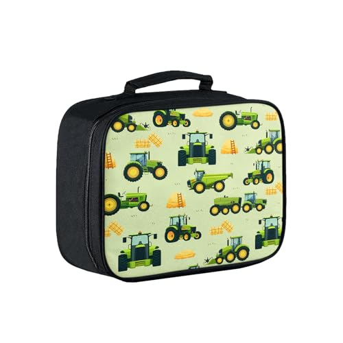 Tractor Lunch Box Kids, with Zippered Food Insulated Portable Lunch Bag
