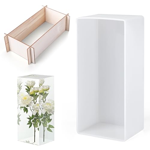 Waitamo Epoxidharz Formen Rechteck mit Holzrahmen Rechteckige Silikonform...