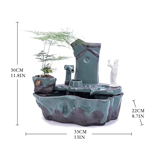 Fontaine à eau de bureau TUSUOD avec atomiseur et décorations zen