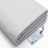 Stoff Virginia Tex, Meterware, Baumwollstoff 100%, große Breite 240 cm, Baumwollstoff 100% Oeko -Tex Standard 100 Unifarben zum Nähen (Hellgrau 45, 100 cm)