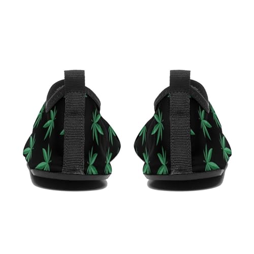 Weed Leaf Pot Cannabis Water Shoes Quick Dry Yoga Socks Women Mens Slip On Barefoot Shoes2