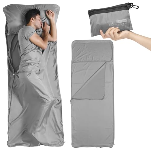 Skywin Sleeping Bag Liners for Airport - 6.89 x 2.30 Feet Sleeping Bag Liner Fleece, Travel Sheet Sleep Sack Airport Liner - Ultralight Sleeping Bag Liner, Cold Weather Sleeping Bag Sheet