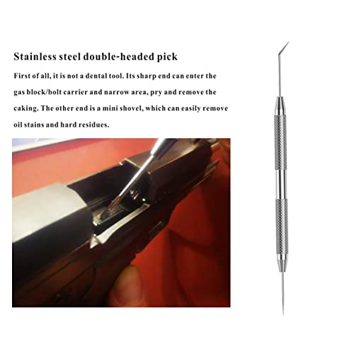 Gun Brushes 12 Piece Gun Cleaning Kits Includes Double-Ended Brush Cleaning Picks Cleaning Patches 6 Inch Cotton Swabs And 20Ml Oiler #TOP3